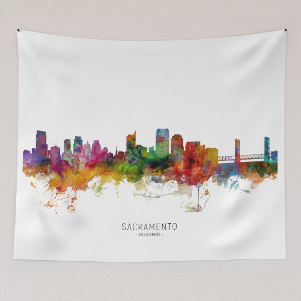 Item preview, Sacramento California Skyline designed and sold by ArtPrints.