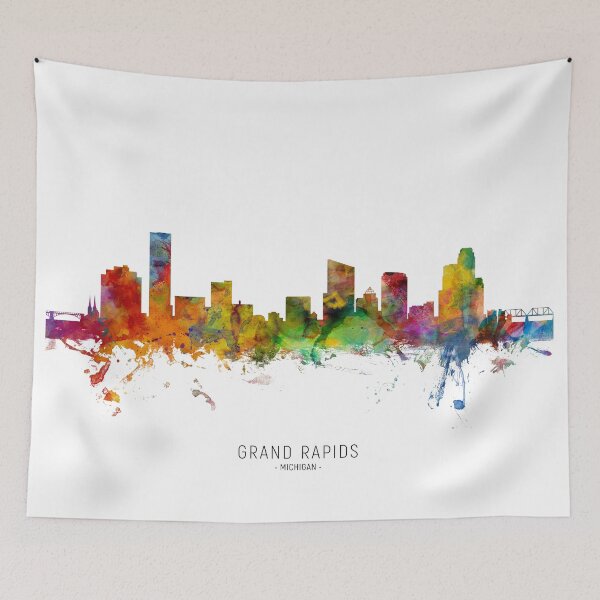 Item preview, Grand Rapids Michigan Skyline designed and sold by ArtPrints.