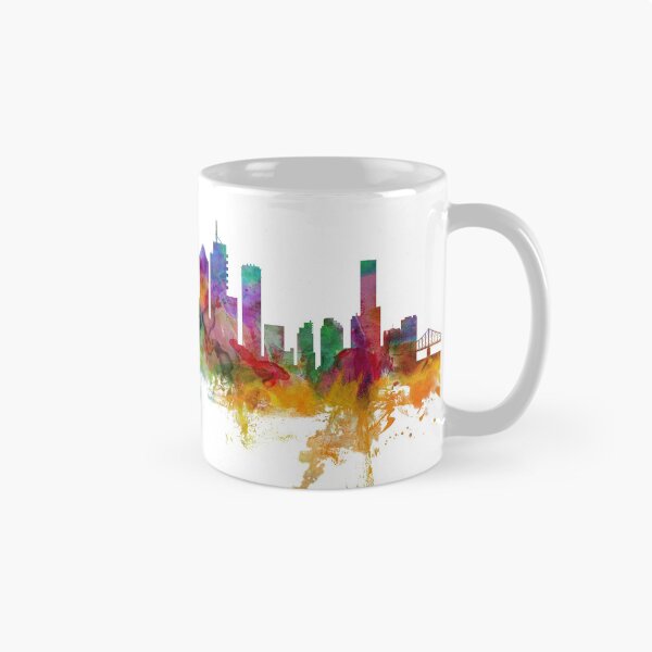 Aperçu de l'œuvre Brisbane Australia Skyline créée et vendue par ArtPrints.