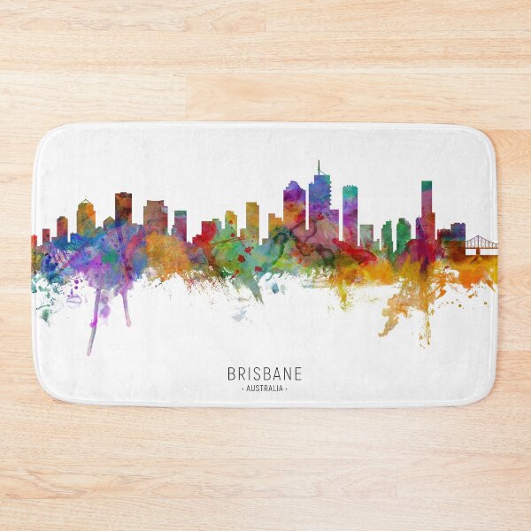 Artikelvorschau, Brisbane Australia Skyline entworfen und verkauft von ArtPrints.