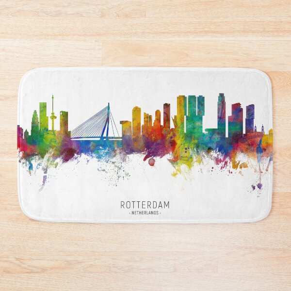 Item preview, Rotterdam The Netherlands Skyline designed and sold by ArtPrints.