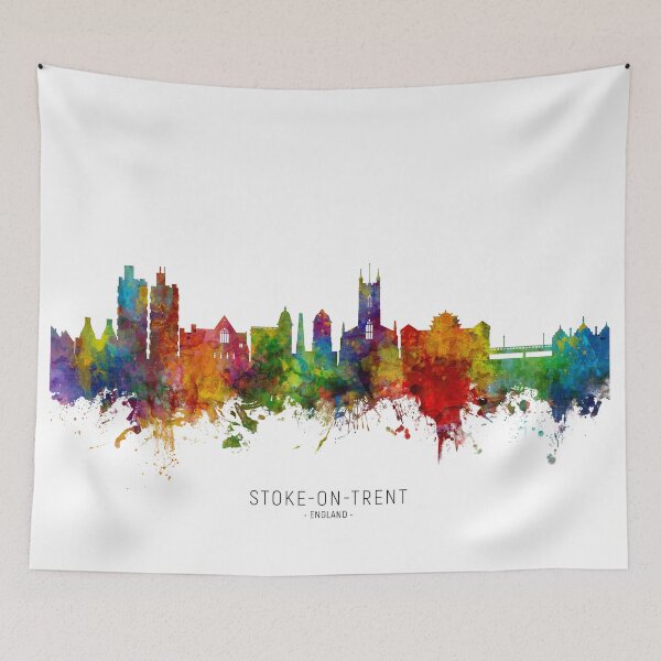 Item preview, Stoke-on-Trent England Skyline designed and sold by ArtPrints.