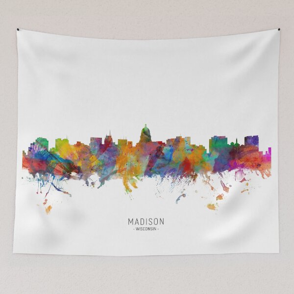 Artikelvorschau, Madison Wisconsin Skyline entworfen und verkauft von ArtPrints.