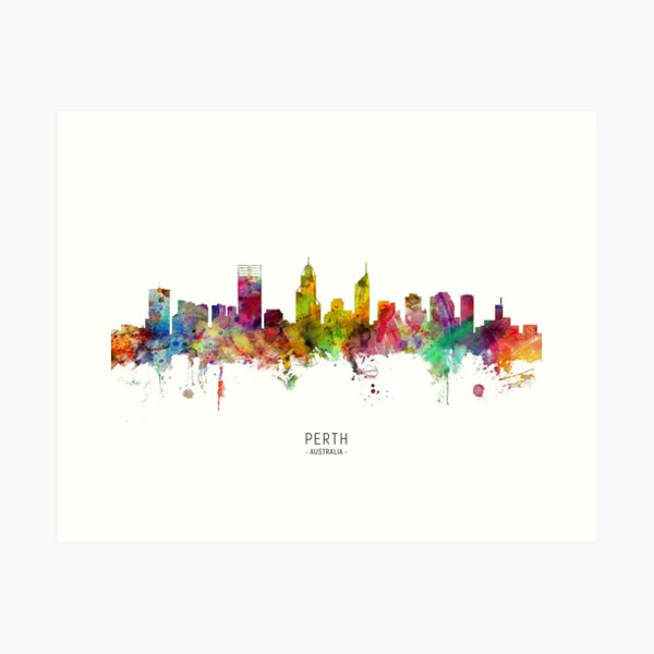 Item preview, Perth Australia Skyline designed and sold by ArtPrints.