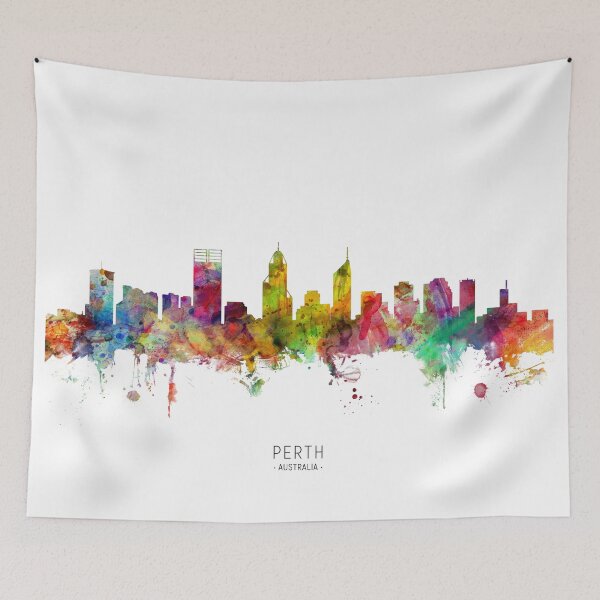 Artikelvorschau, Perth Australia Skyline entworfen und verkauft von ArtPrints.
