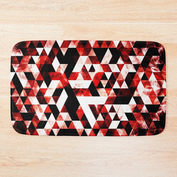 Item preview, Triangle Geometric Vibrant Red Black White Smoky Galaxy pattern designed and sold by PLdesign.