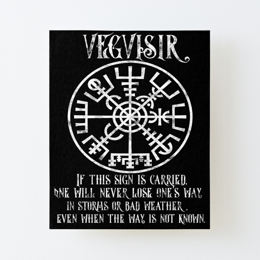 Viking Symbol Vegvisir Futhark Rune Magical Navigator Compass Meaning Art Board Print By Funnytshirtemp Redbubble