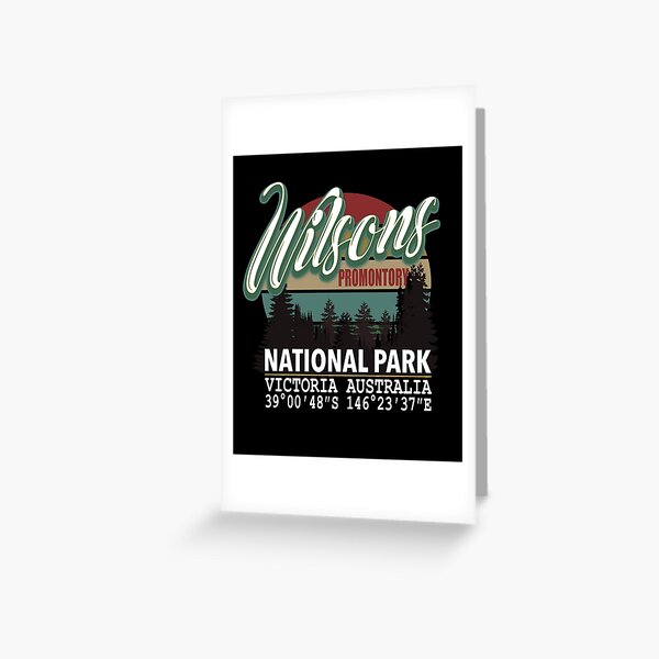 Wilsons Promontory National Park with GPS Location Tasmania Australia Greeting Card