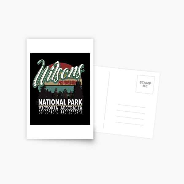 Wilsons Promontory National Park with GPS Location Tasmania Australia Postcard