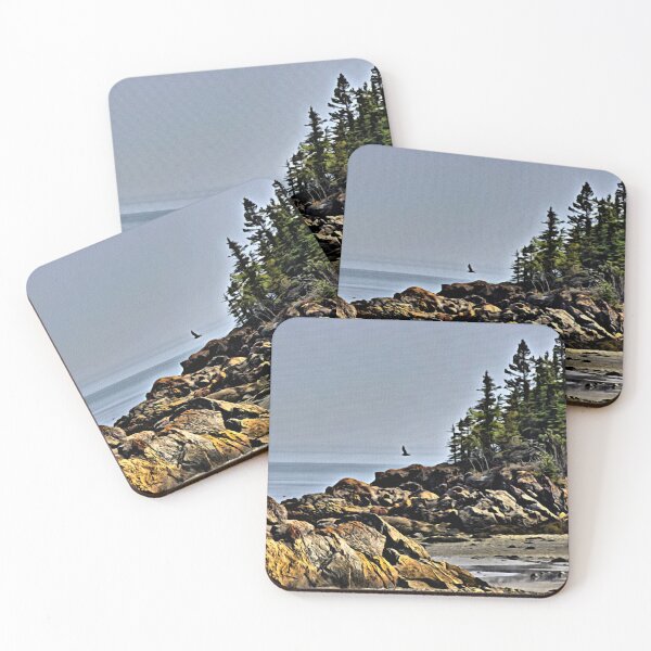 Item preview, Landscape at low tide on a foggy day designed and sold by celinebisson.