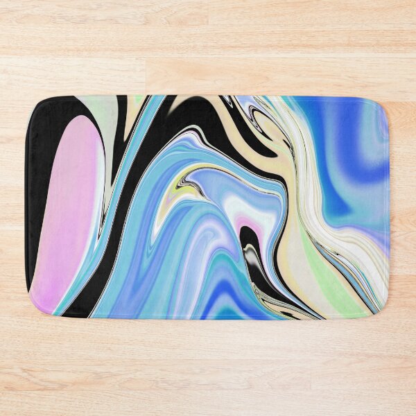 Item preview, Fluid Painting Wave pattern turquoise and white designed and sold by Patricia Piotrak.