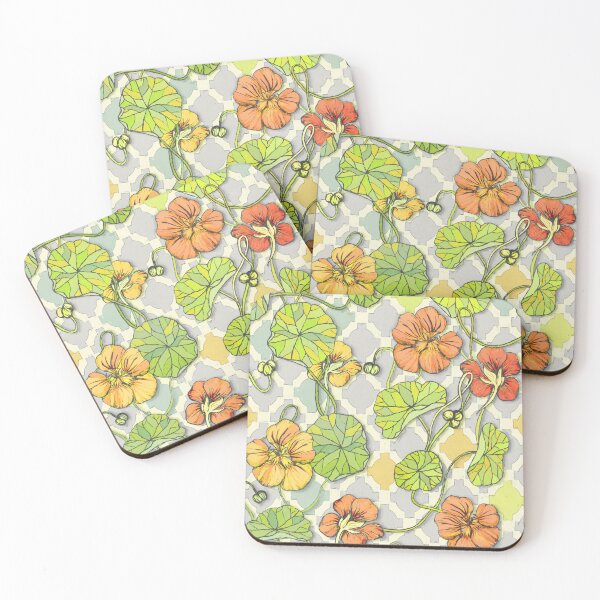Item preview, Climbing Nasturtiums in Lemon, Lime and Tangerine designed and sold by micklyn.