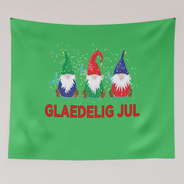Item preview, Glaedelig Jul Nordic Gnomes Christmas Tree Tomte Nisse  Danish designed and sold by funnytshirtemp.