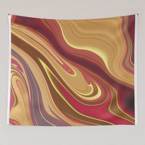 Item preview, Abstract Fluid Painting Marble Pattern Red and Gold designed and sold by Patricia Piotrak.