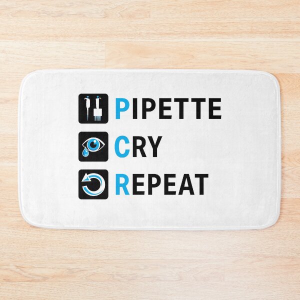Item preview, PCR Pipette Cry Repeat Funny Design for DNA Biotechnology Lab Scientists designed and sold by Zit-Zat-Zot.
