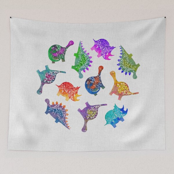 Item preview, watercolor dinosaurs circle - by Escarlata Fuster designed and sold by escarlatafuster.