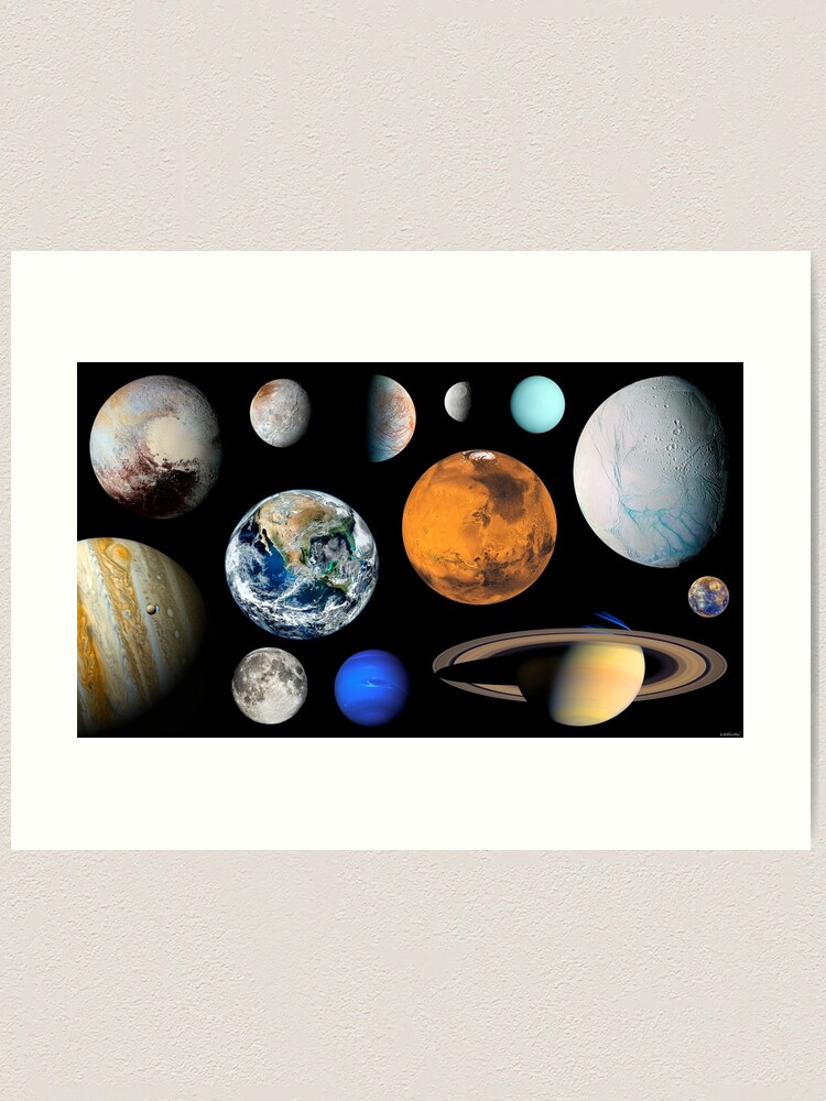 ARTCANVAS Nine Solar System Planets retailer Collage Canvas Art Print