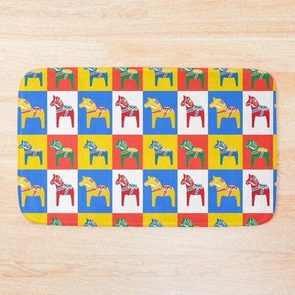 Item preview, Dala Horses Dalarna Squares Sweden Horse Dalecarlian Swedish Colorful Dala Host designed and sold by funnytshirtemp.