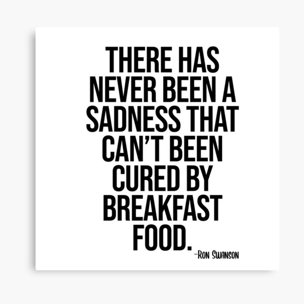 Leslie Knope Serif Design Studios Ron Swanson Breakfast Food Minimalist Poster Parks Recreation Funny Quote Home Decor