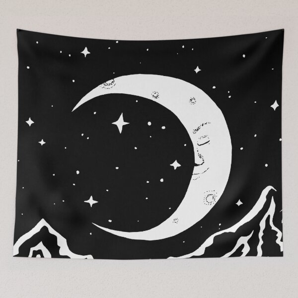 Item preview, Dream Time | Mountain Moonlit Landscape designed and sold by inkhivecreative.