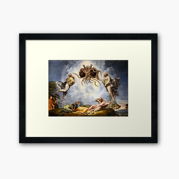 Vista previa del artículo con la obra «La Transfiguración del Monstruo de Espagueti Volador», diseñado y vendido por moviemaniacs.