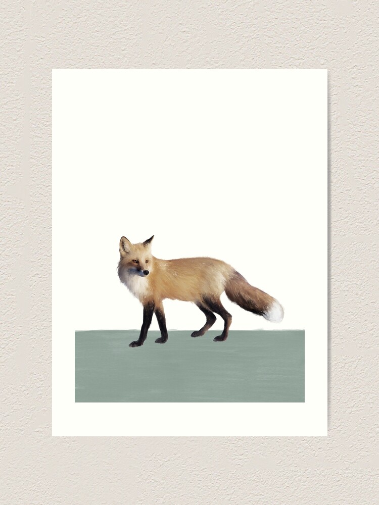 Alternate view of Fox on Sage Art Print