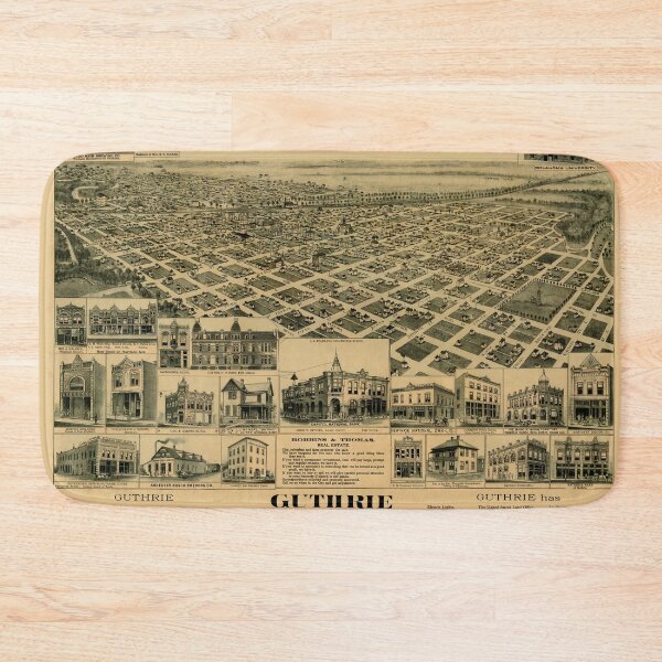 Item preview, Historic Guthrie Oklahoma Map designed and sold by SaltLickDesigns.
