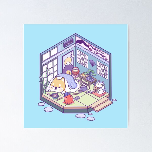 Item preview, Shiba&Tako Japanese Style Room designed and sold by TaylorRoss1.