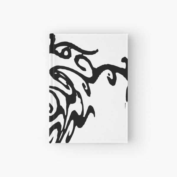 #Design, #illustration, #art, #abstract, shape, nature, leaf, silhouette, outlined, creativity Hardcover Journal