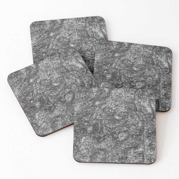 Item preview, Black and White Organic Texture Print designed and sold by DFLC Prints.