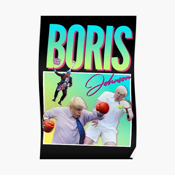 Boris Johnson 90s/80s Aesthetic Retro Poster