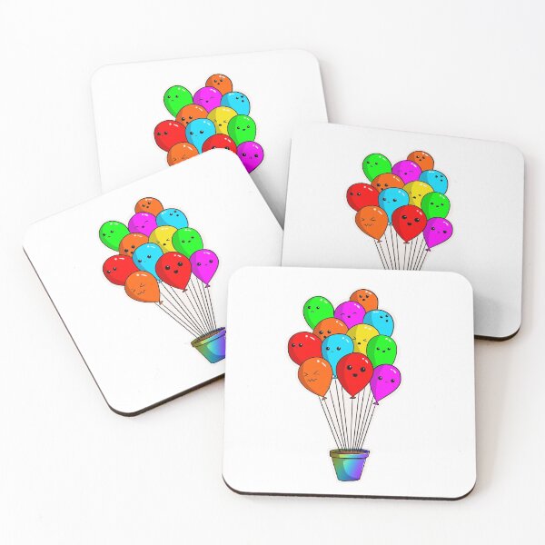 Item preview, Colorful balloons in a rainbow pot designed and sold by Blenderbeetle.