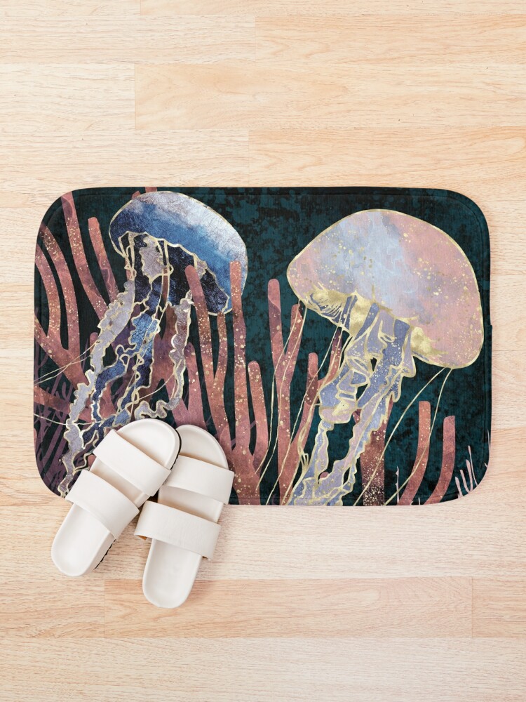 "Metallic Coral" Bath Mat by spacefrogdesign | Redbubble