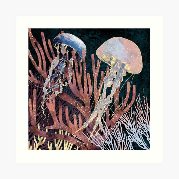 Metallic Coral Art Print