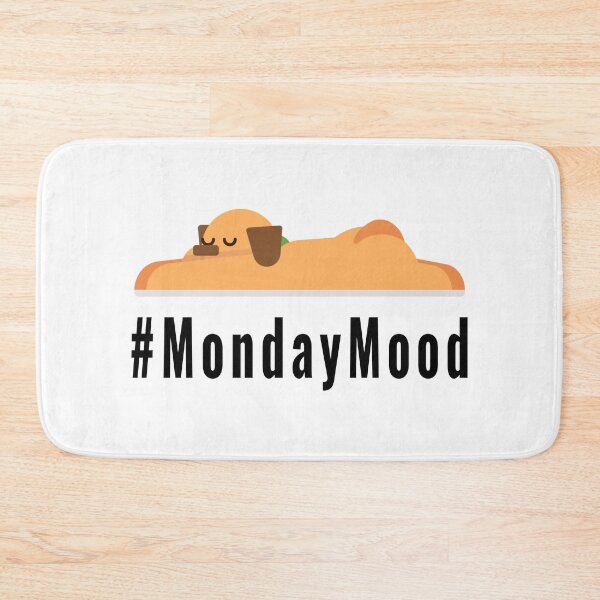 Item preview, Funny Monday Mood Hashtag Sleeping Dog #MondayMood designed and sold by Cute and Funny Animal Art Designs.
