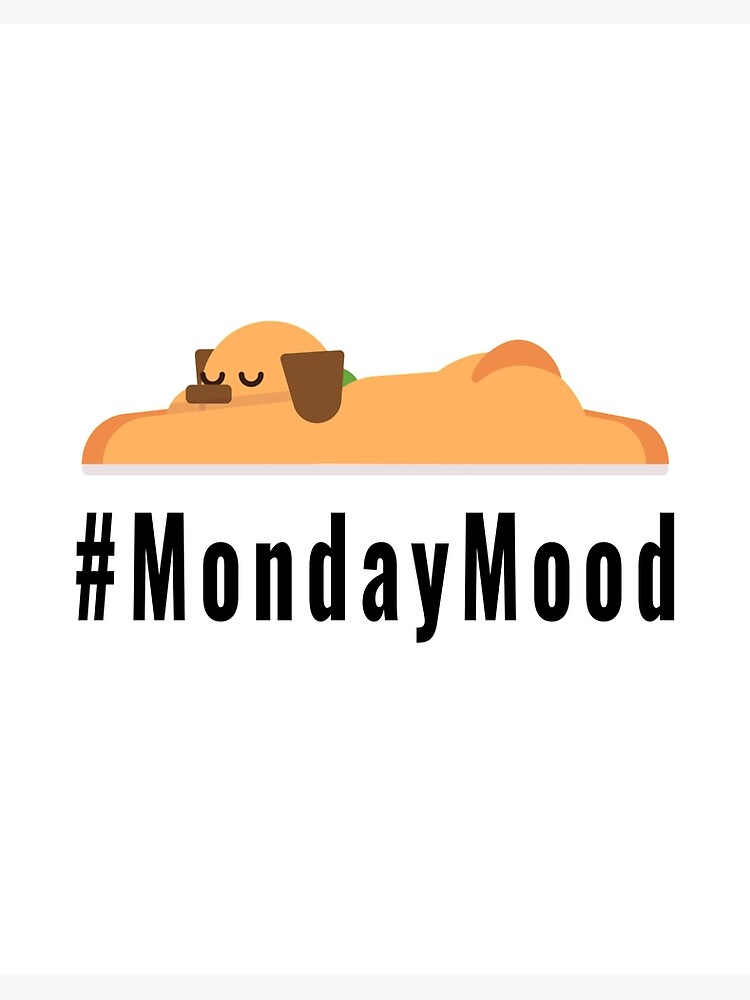 Funny Monday Mood Hashtag Sleeping Dog #MondayMood Funny Monday Mood Hashtag Sleeping Dog #MondayMood