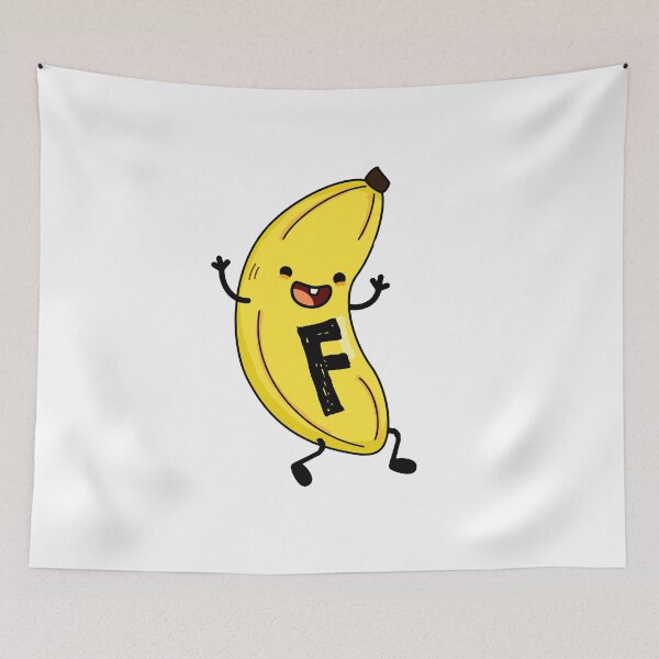 Artikelvorschau, Alphabet-Buchstabe F Nette starke Banane entworfen und verkauft von kidsmonogram.