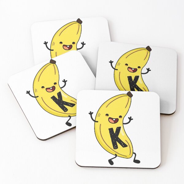 Artikelvorschau, Alphabet-Buchstabe K, süße, groovige Banane entworfen und verkauft von kidsmonogram.