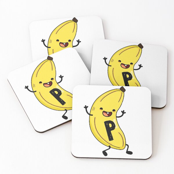 Item preview, Alphabet Letter P Cute Groovy Banana designed and sold by kidsmonogram.