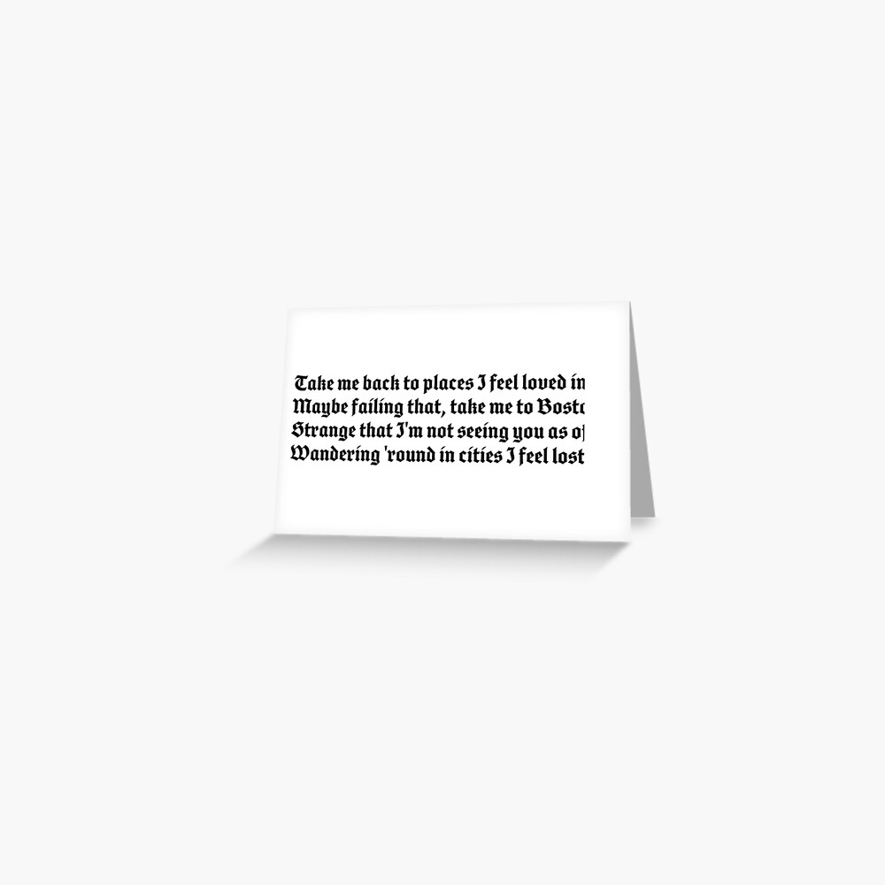 Dermot Kennedy - All My Friends (lyrics) 3 Greeting Card for Sale by  charlie-mln