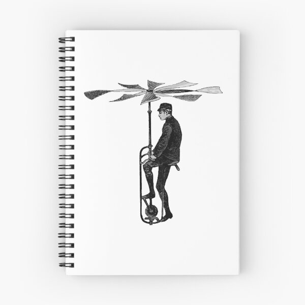Item preview, Flying Bicycle Machine Man Line Drawing designed and sold by BERGULATOR.