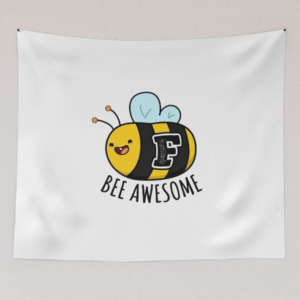 Artikelvorschau, Alphabet-Buchstabe F Bee Awesome entworfen und verkauft von kidsmonogram.