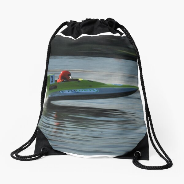 Powerboat Racing at Oulton Broad - GT30 - Ashley Penfold Drawstring Bag