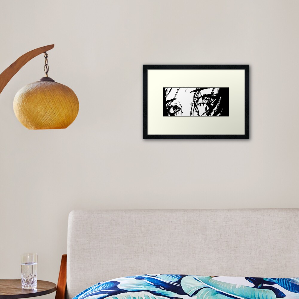 Manga eyes Framed Art Print