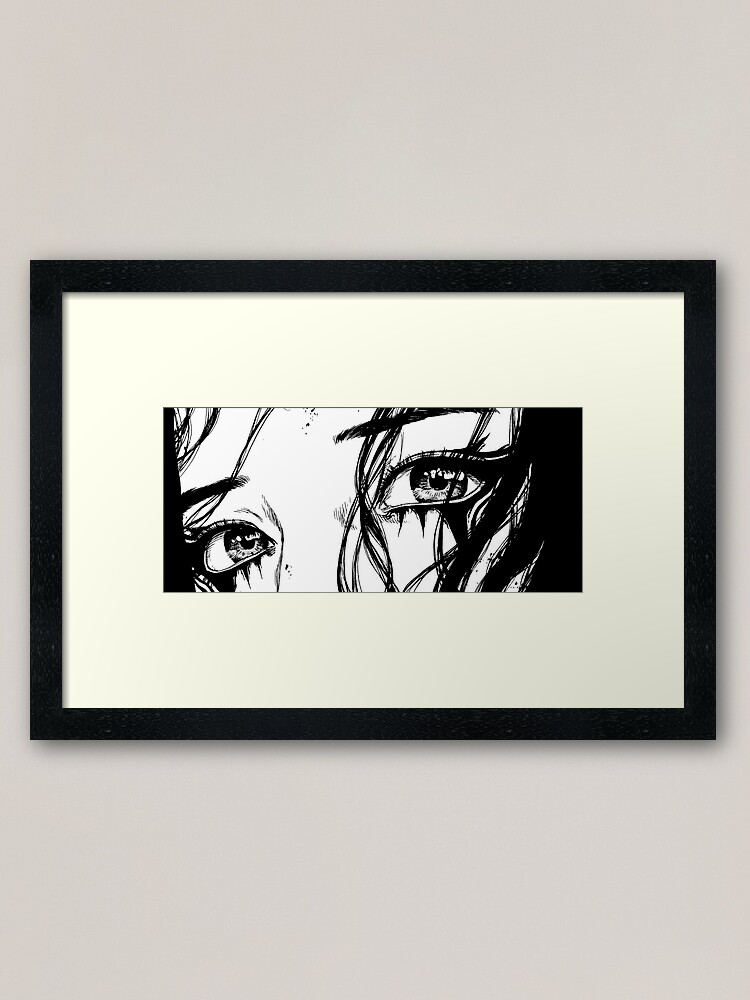 Alternate view of Manga eyes Framed Art Print