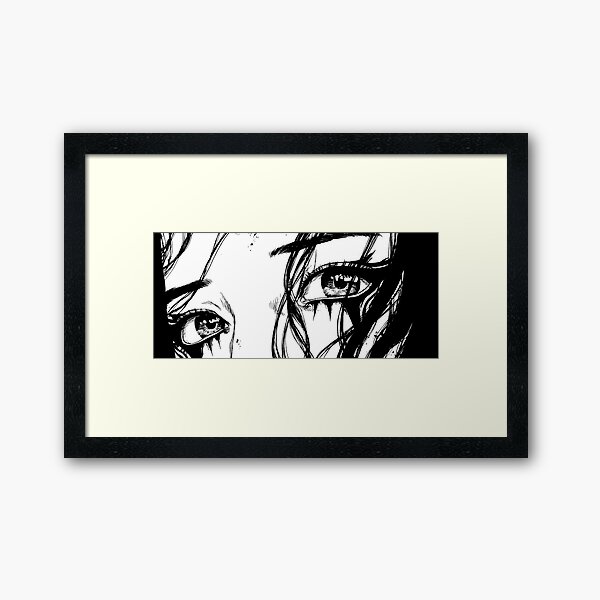 Manga eyes Framed Art Print