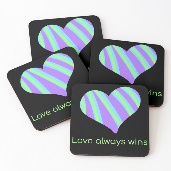Item preview, Love Always Wins Striped Heart designed and sold by KelseyLovelle.
