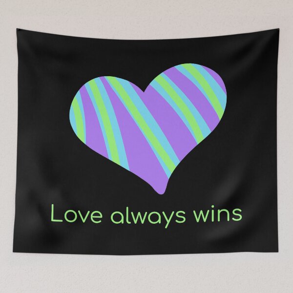 Item preview, Love Always Wins Striped Heart designed and sold by KelseyLovelle.