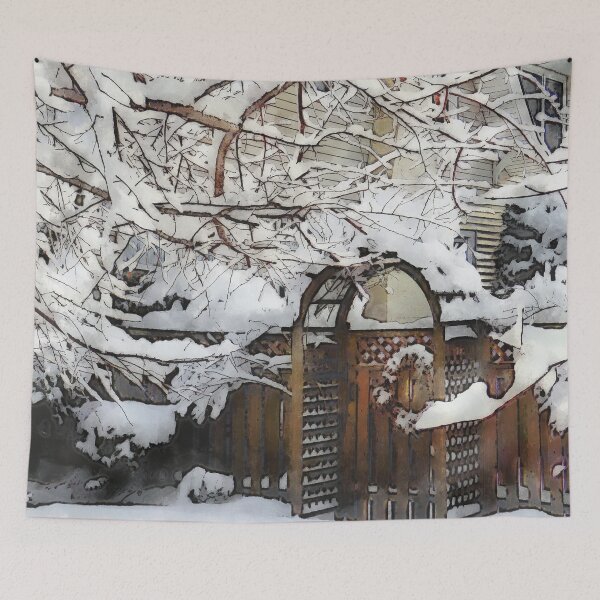 Item preview, Garden Gate in Winter designed and sold by Susan Savad.