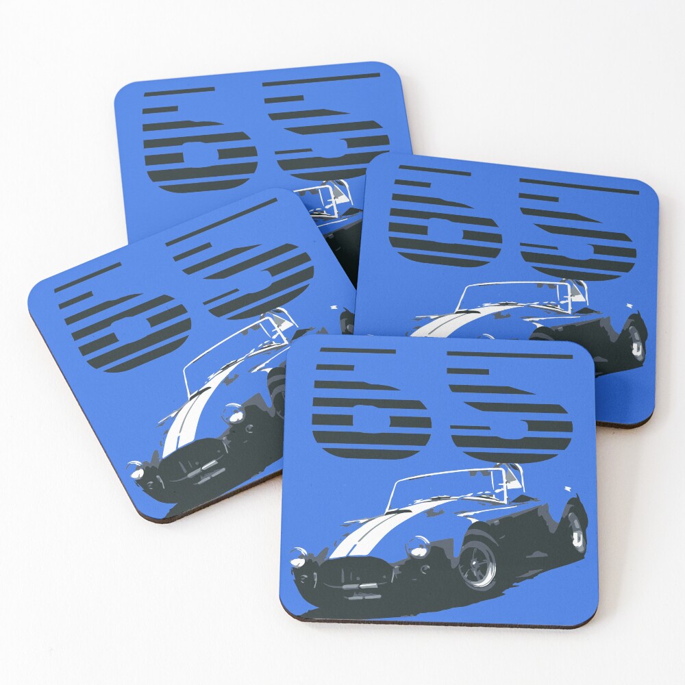 AC Cobra 427 FORD Wood Coaster set W/box 